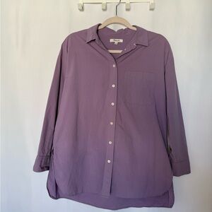 Lightweight Purple Button-Up Shirt